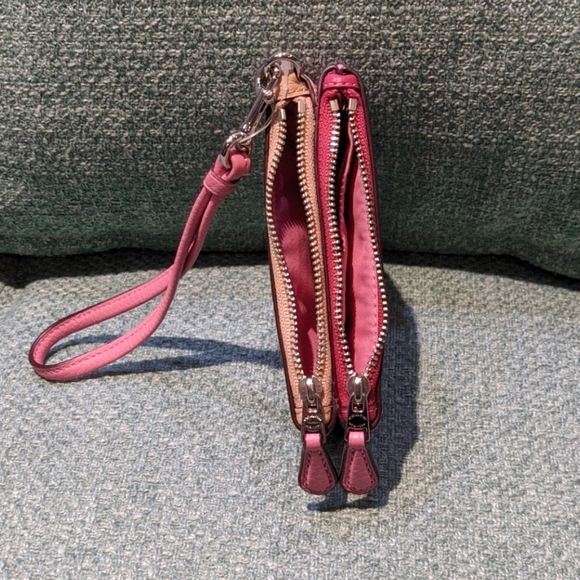 Coach Color Block Small Pebbled Leather Coin Case - Picture 3 of 3